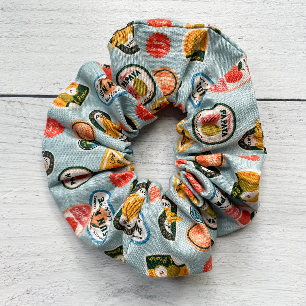 Fruit Sticker Scrunchie