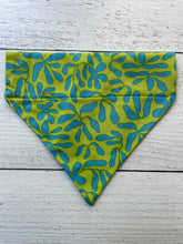 Load image into Gallery viewer, Aqua and Lime Plant Bandana
