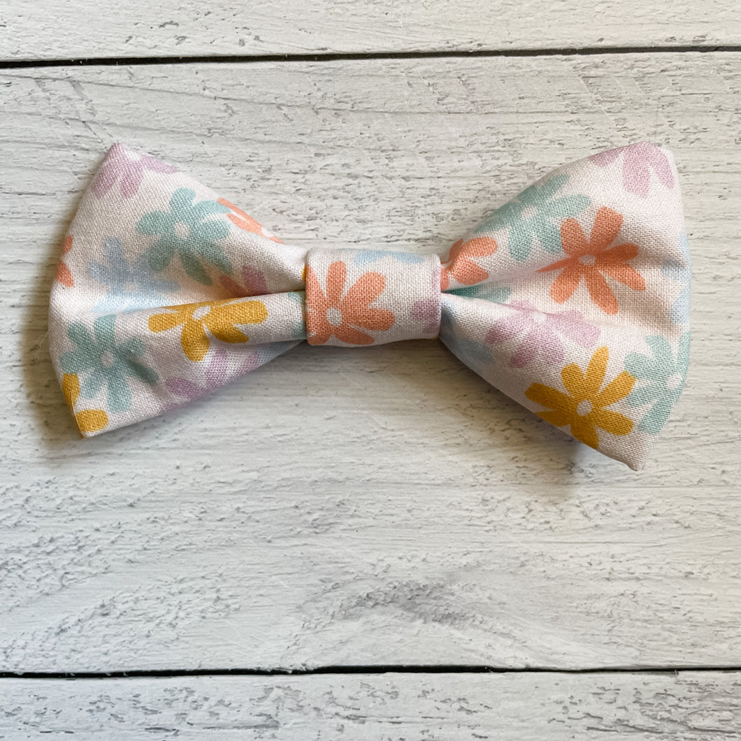 Pastel Floral Bow Tie