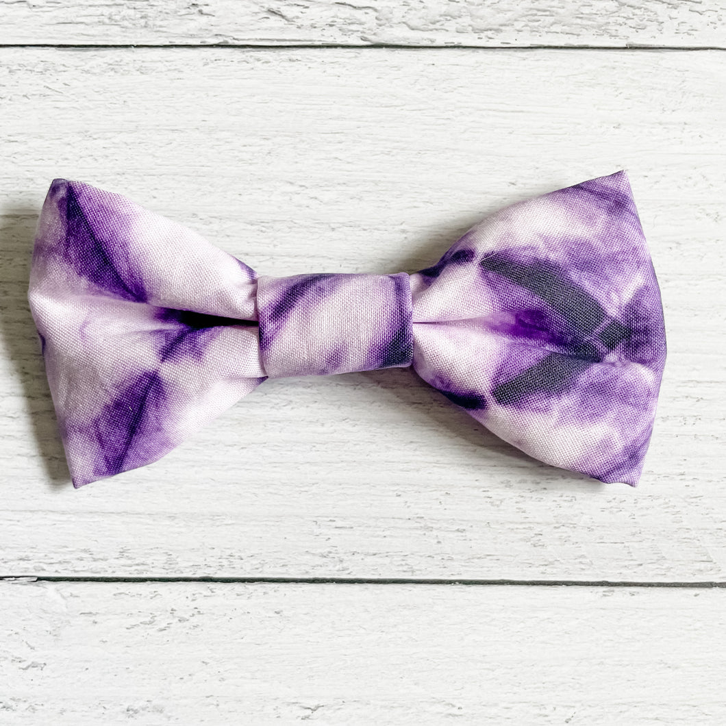 Purple Tie Dye Bow Tie